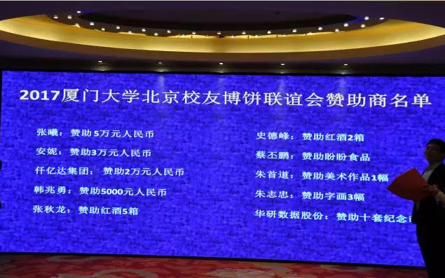 “博餅”是閩南地區(qū)有的傳統(tǒng)形式歡慶，此次活動以這種形式向母校致以美優(yōu)的祝福，也寄托著各地廈人永久母校情和青春回憶的活動。